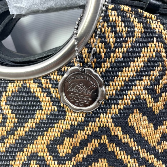 Patricia Nash Aria Dbl Ring Shopper.TribalWeave. Natural/Black.Dust Bag Included - Picture 6 of 13